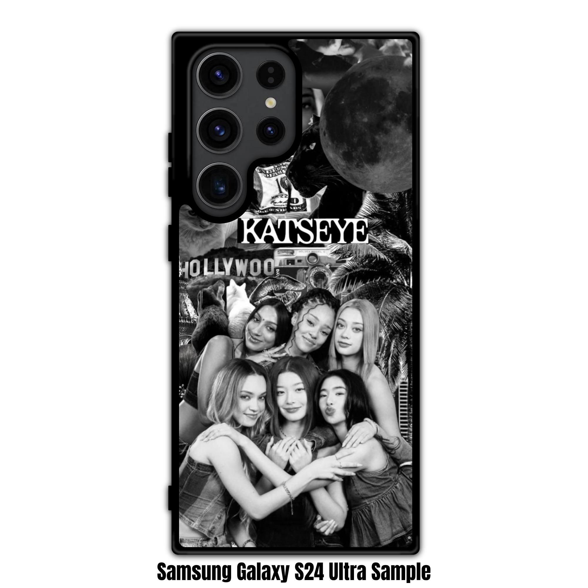 Katseye Phone Case For iPhone Samsung Galaxy Pixel - Katseye Black And White Collage Poster