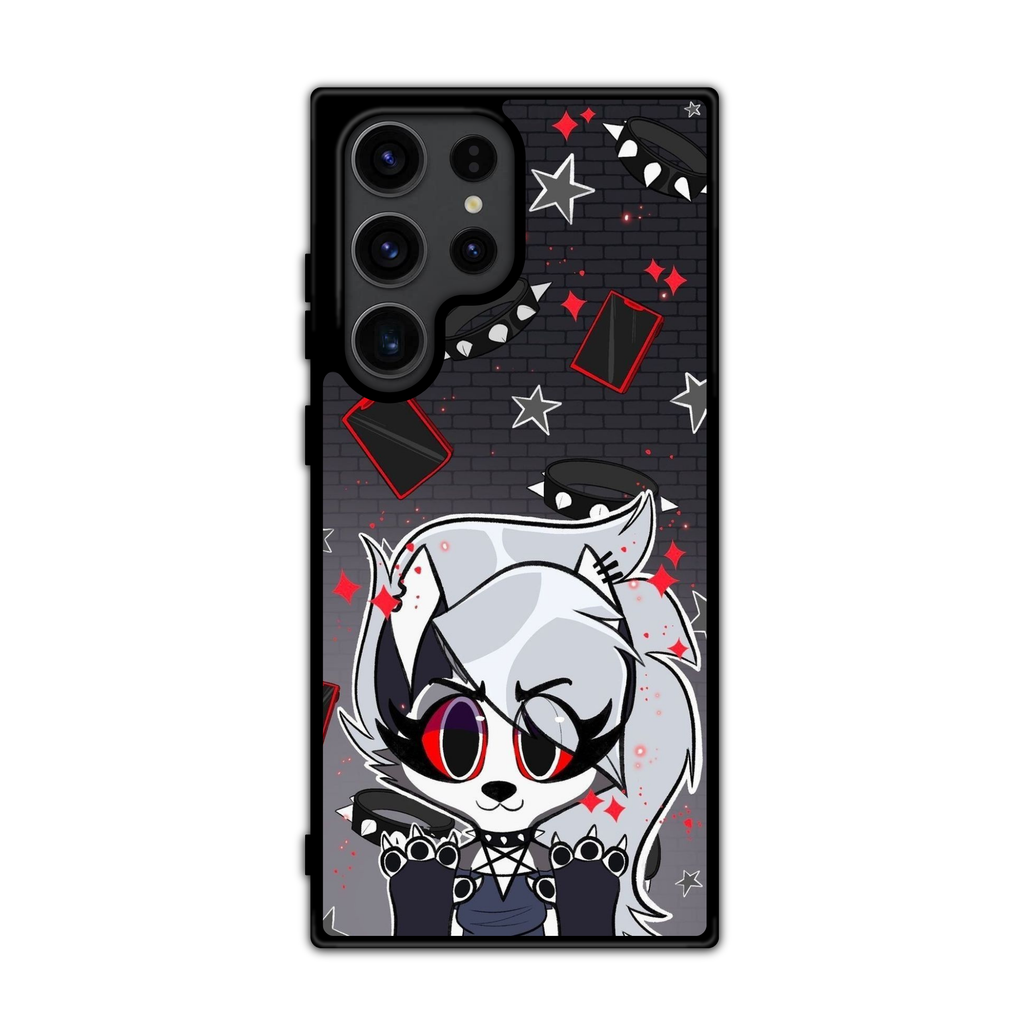 Helluva Boss Loona Phone Case For iPhone Samsung Galaxy Pixel - Loona Chibi Art On Brick Background