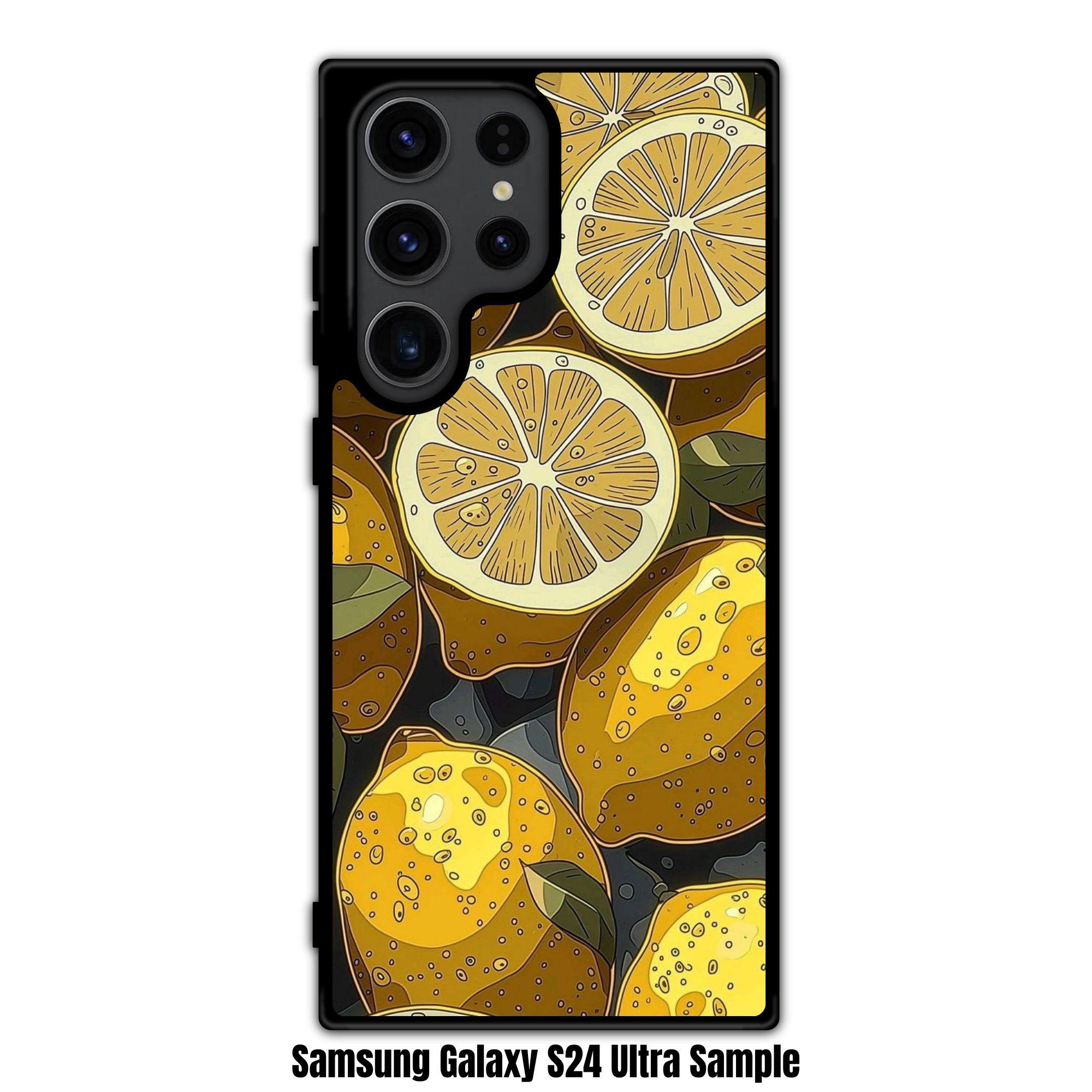 Lemon Pattern Phone Case For iPhone Samsung Galaxy Pixel - Comic Style Packed Lemon Pattern
