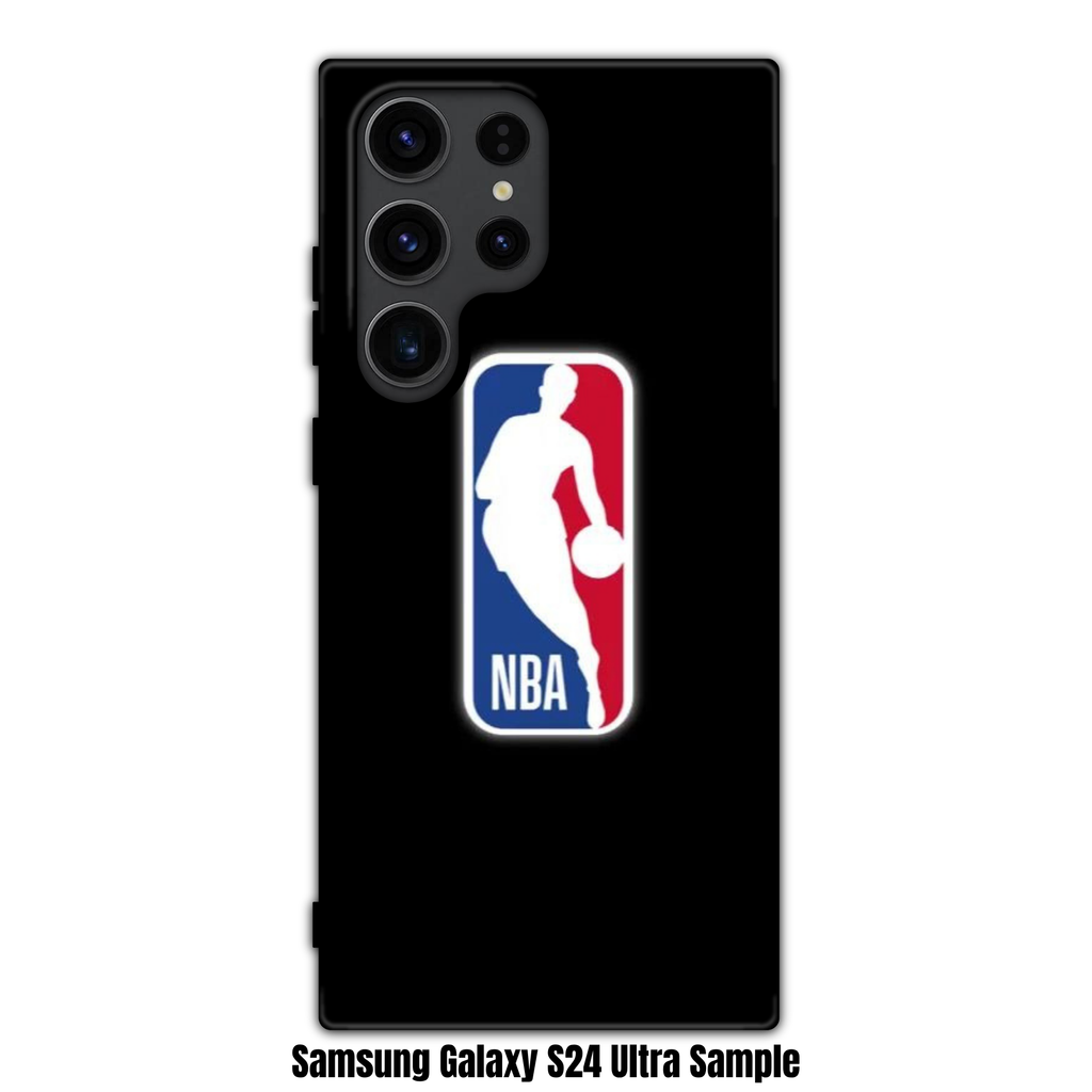 NBA Phone Case For iPhone Samsung Galaxy Pixel - NBA Logo On Black Background