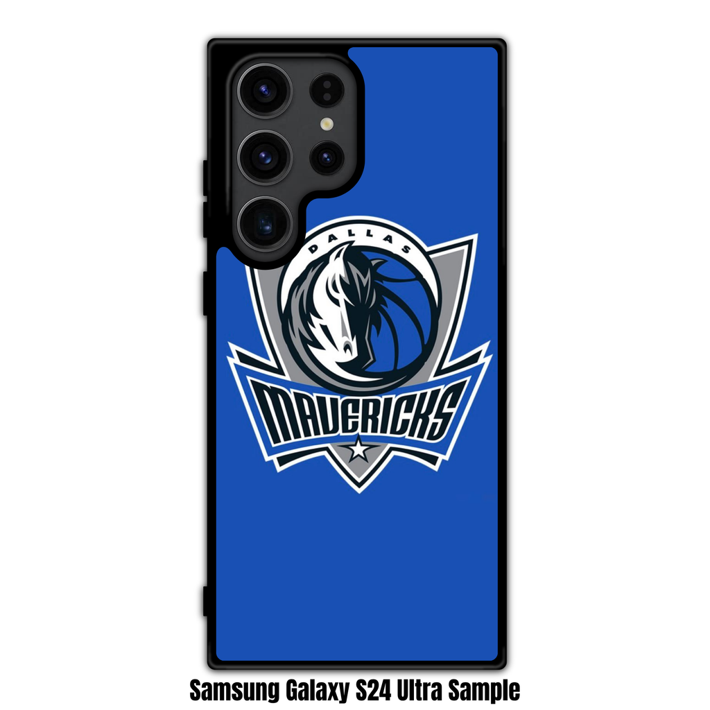 NBA Dallas Mavericks Phone Case For iPhone Samsung Galaxy Pixel - Dallas Mavericks Logo On Blue Background