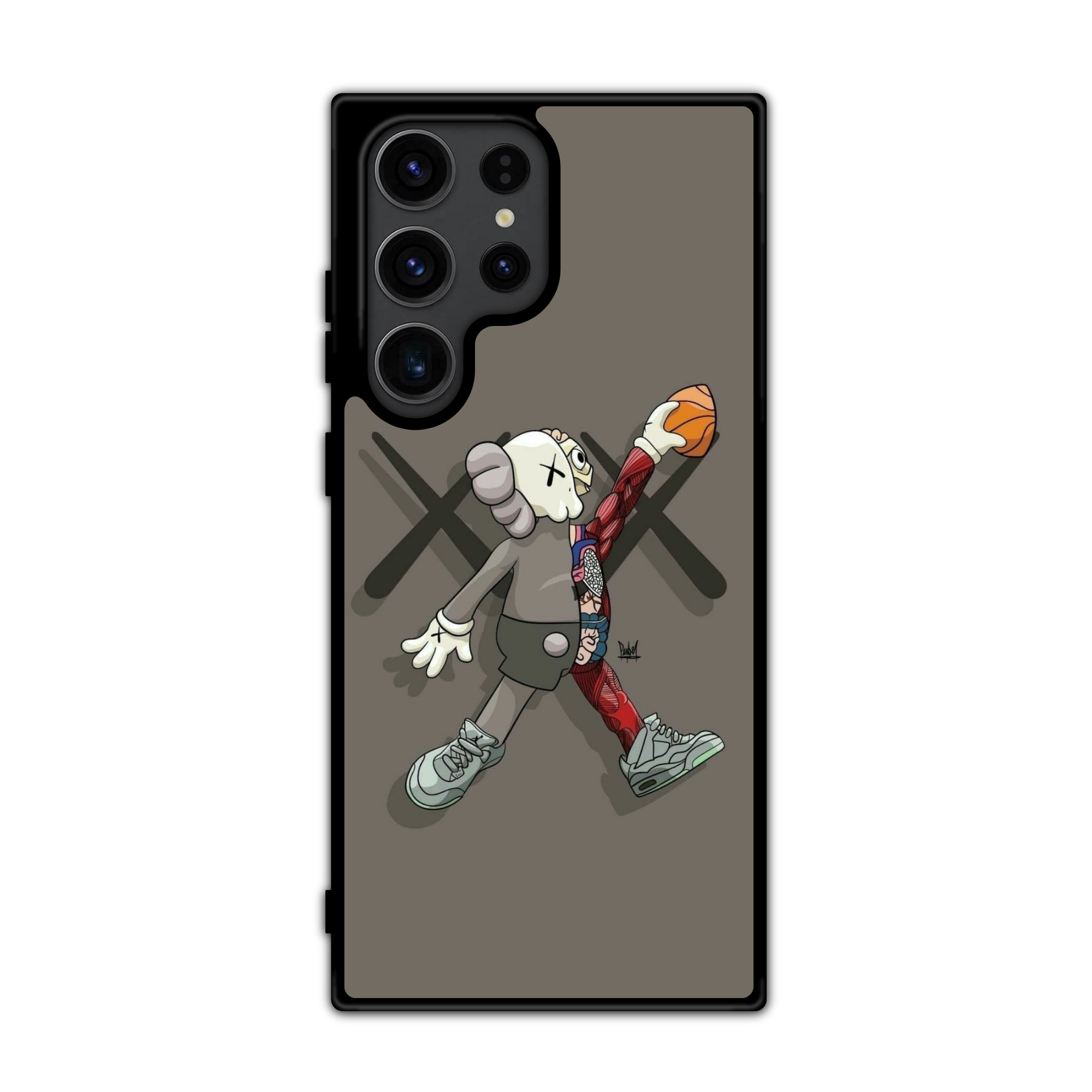 Kaws Phone Case For iPhone Samsung Galaxy Pixel - Kaws Jump Lay Up Poster