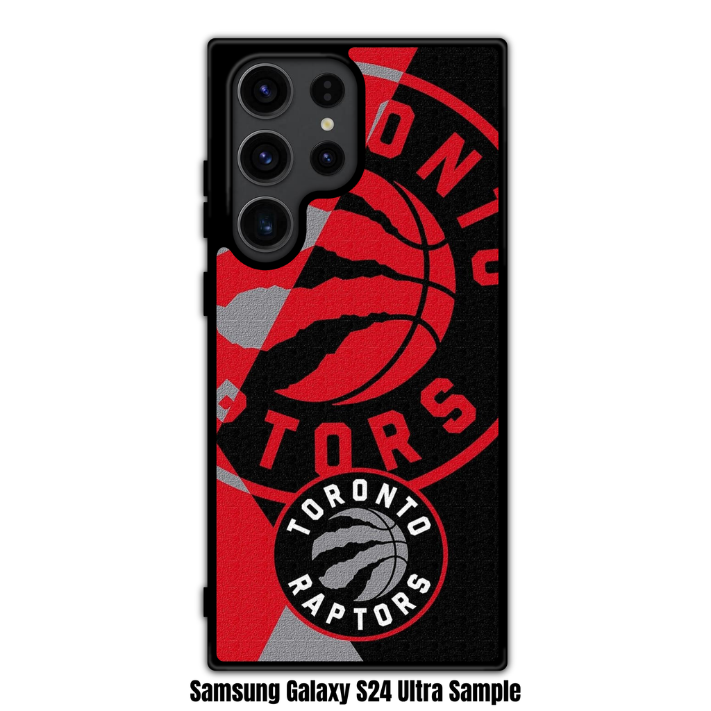 NBA Toronto Raptors Phone Case For iPhone Samsung Galaxy Pixel - Toronto Raptors Shields On Red And Black Textured Background