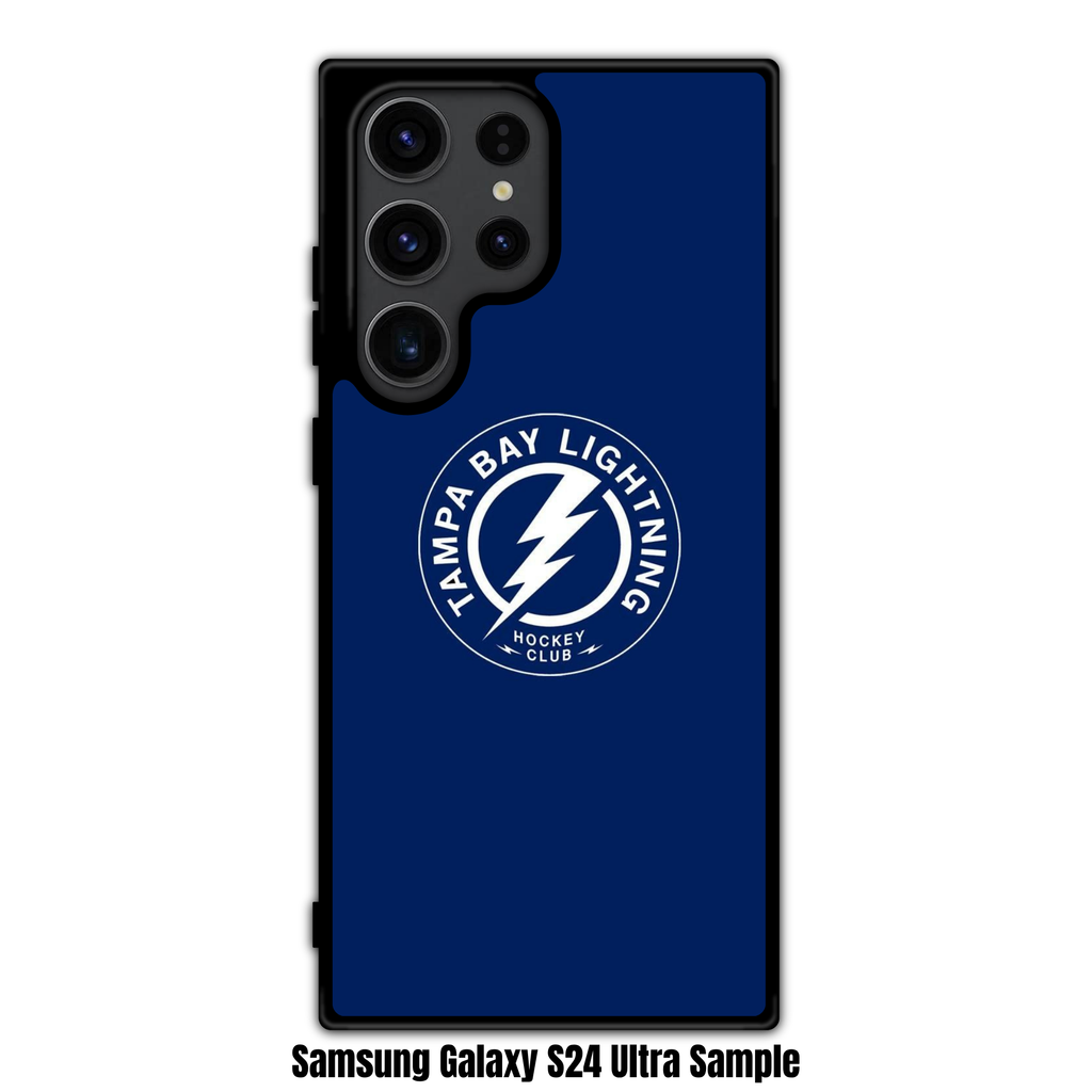 NHL Tampa Bay Lightning Phone Case For iPhone Samsung Galaxy Pixel - Tampa Bay Lightning Roundel Logo On Navy Blue Background