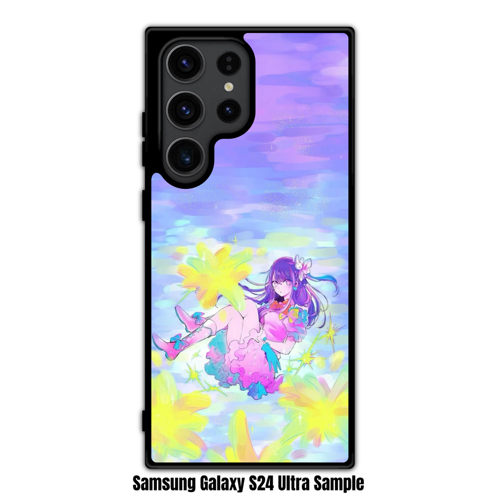 Oshi No Ko Ai Hoshino Phone Case For iPhone Samsung Galaxy Pixel - Ai Hoshino In Pastel Purple Skyline Art