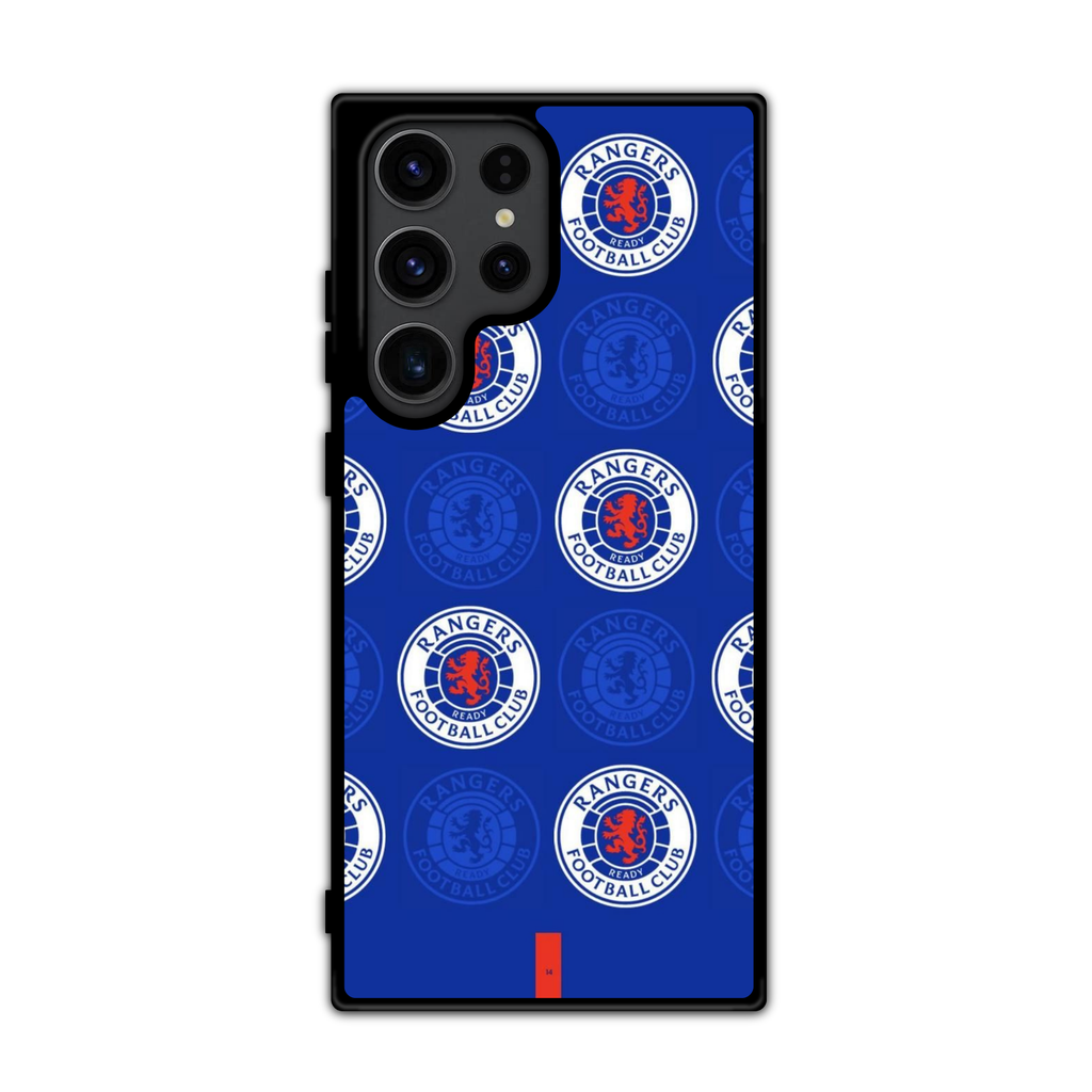 Rangers FC Phone Case For iPhone Samsung Galaxy Pixel -  Rangers FC Repeating Crest Pattern Poster