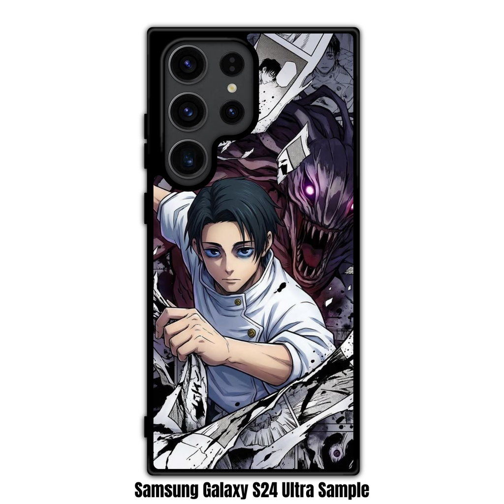 Jujutsu Kaisen Yuta Phone Case For iPhone Samsung Galaxy Pixel - Yuta Okkotsu And Rika Orimoto Breaking Through Manga Panels Poster