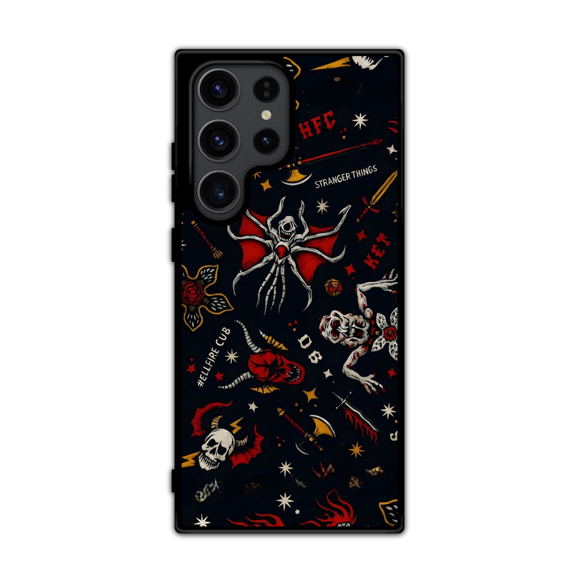 Stranger Things Phone Case For iPhone Samsung Galaxy Pixel - Stranger Things Hellfire Club Upside Down Beasties Collage Art