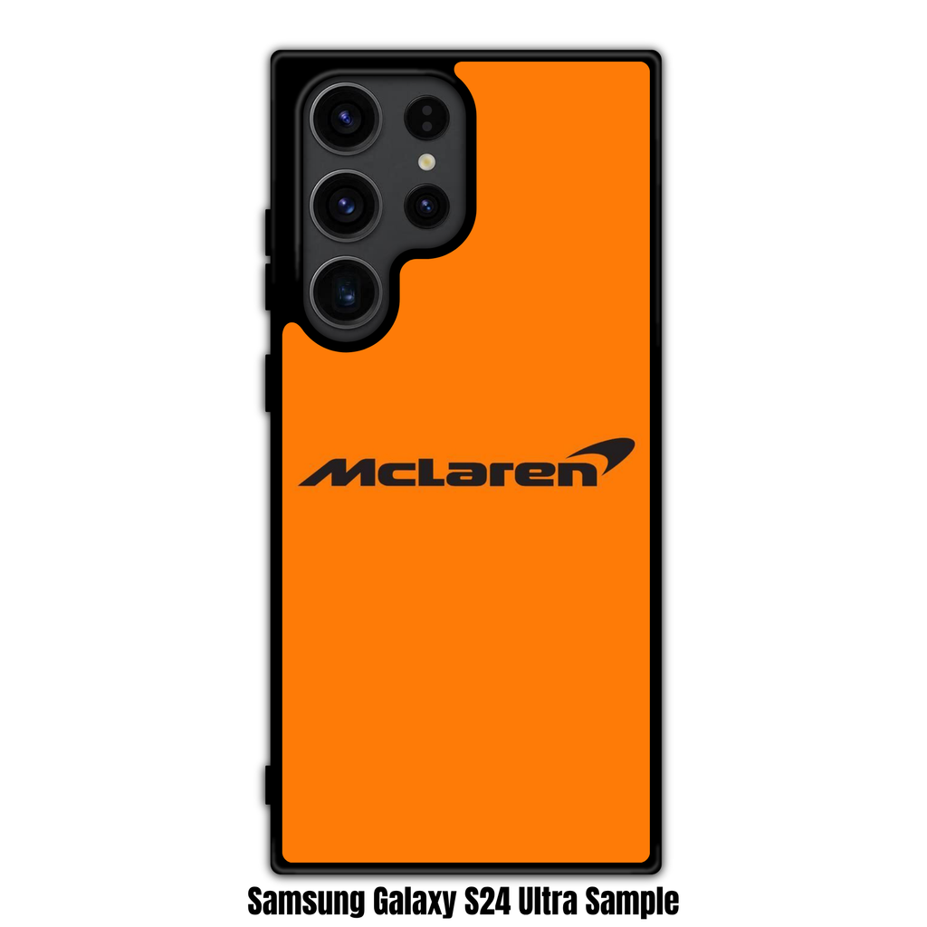 F1 Formula 1 McLaren Phone Case For iPhone Samsung Galaxy Pixel - McLaren Logo And Wordmark On Orange Background