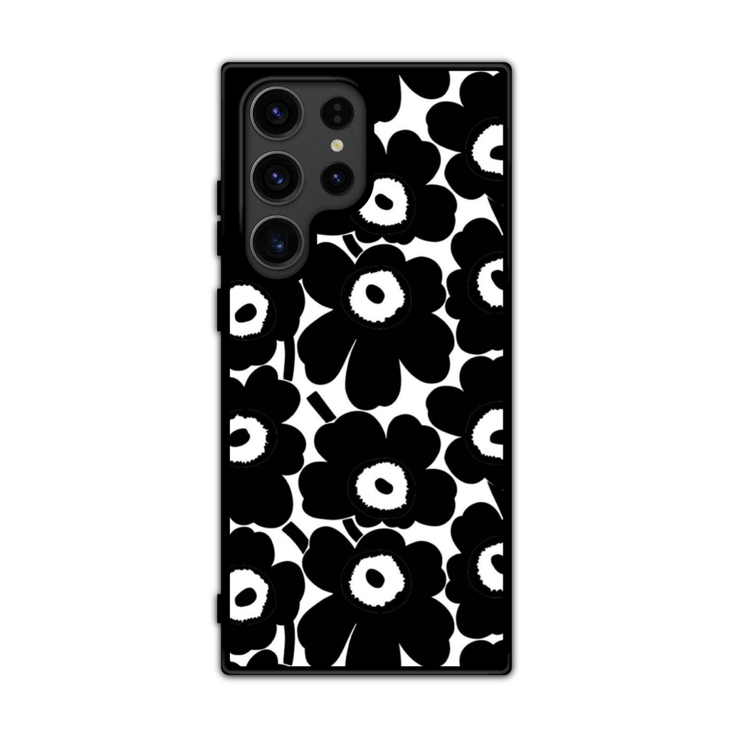 Marimekko Phone Case For iPhone Samsung Galaxy Pixel - Marimekko Unikko Black And White Pattern