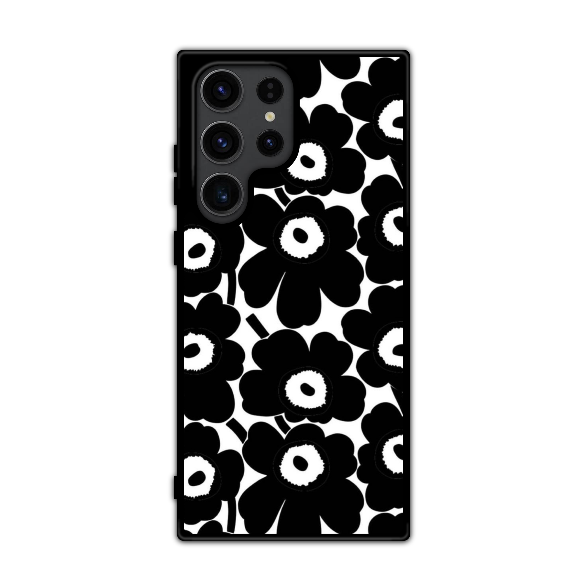 Marimekko Phone Case For iPhone Samsung Galaxy Pixel - Marimekko Unikko Black And White Pattern