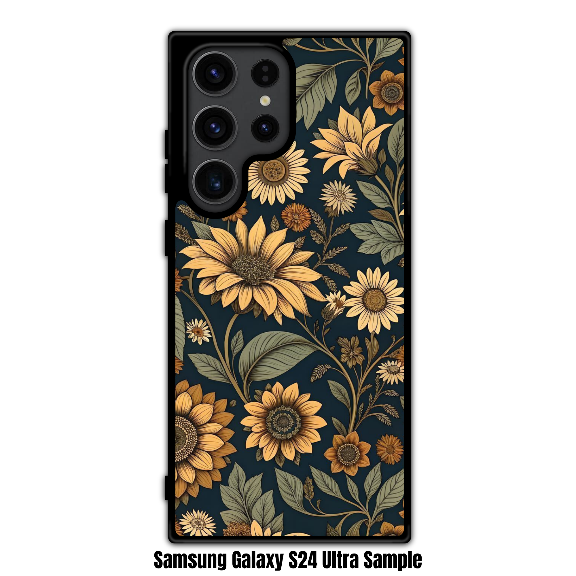 Floral Pattern Phone Case For iPhone Samsung Galaxy Pixel - Vintage Sunflower Botanical Floral Pattern