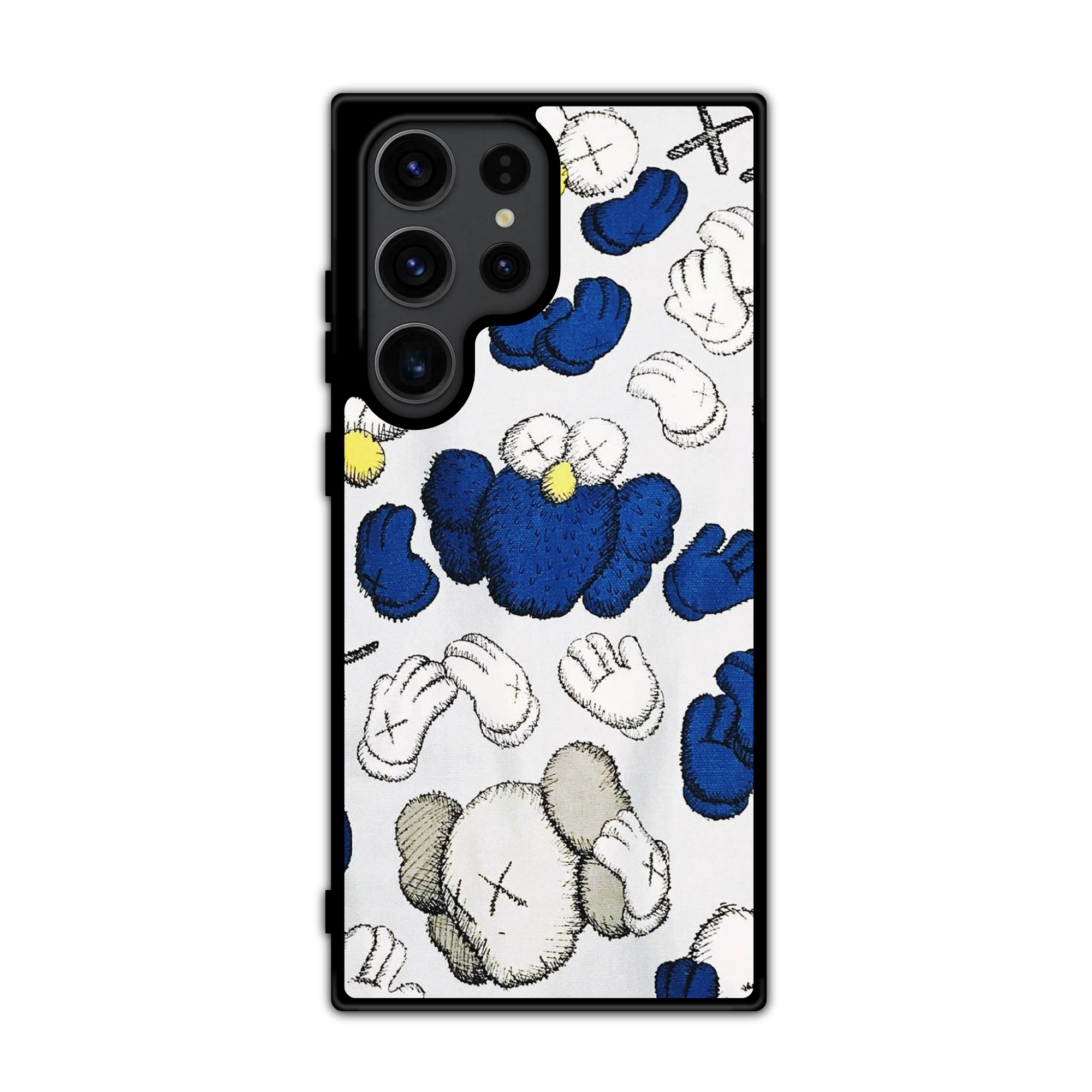 Kaws Sesame Street Phone Case For iPhone Samsung Galaxy Pixel - Kaws Sesame Street Cookie Monster BFF Seeing Watching Poster