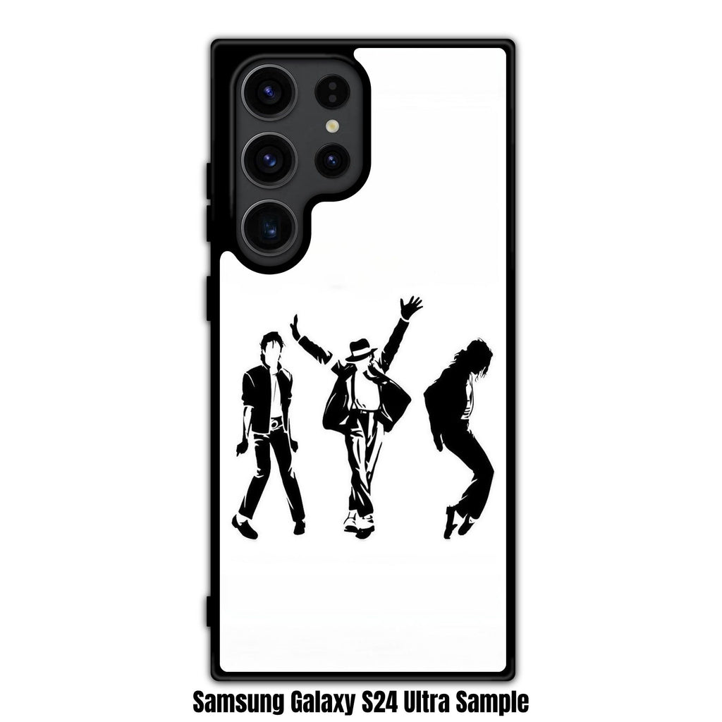 Michael Jackson Phone Case For iPhone Samsung Galaxy Pixel - Michael Jackson Dancing Silhouettes In White Background