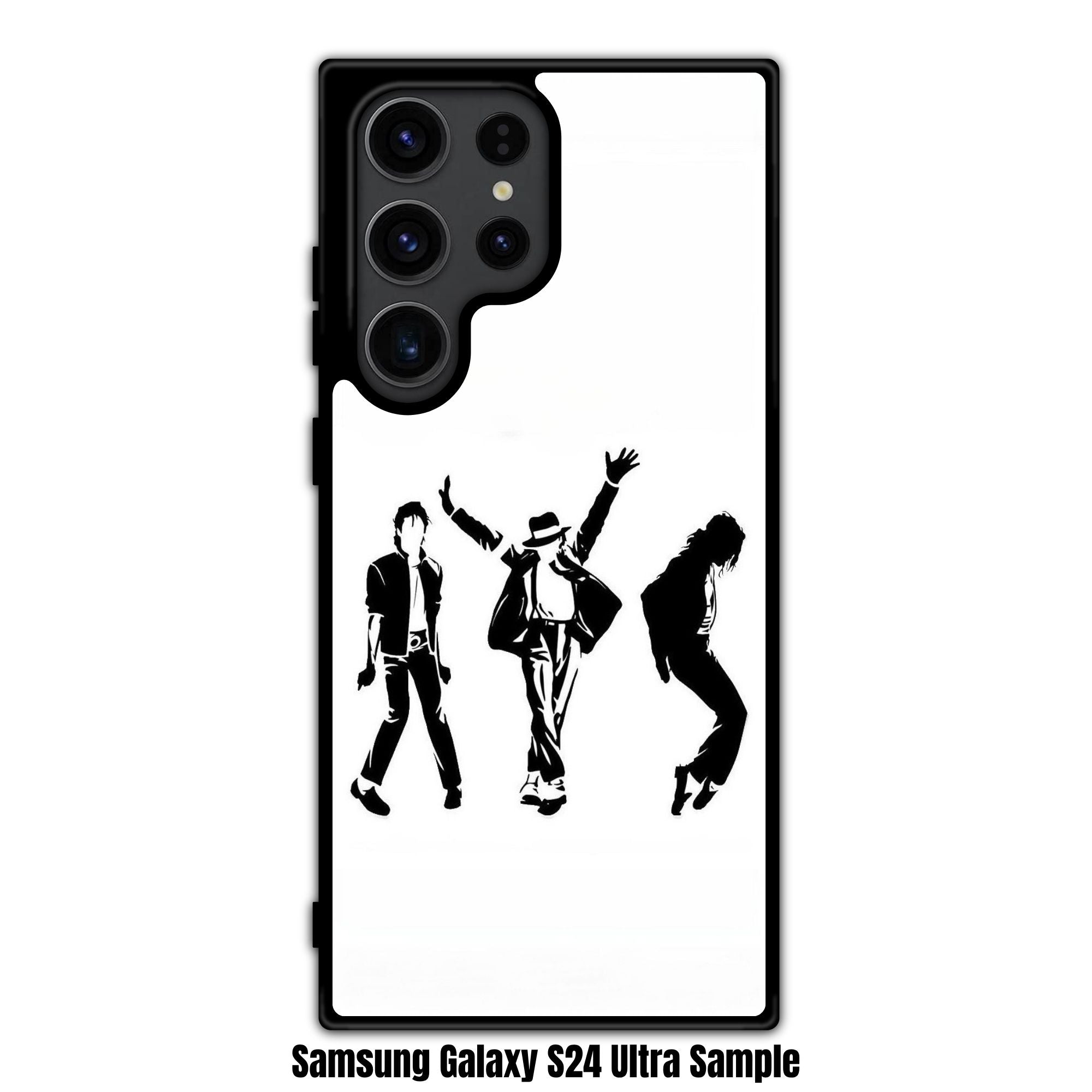 Michael Jackson Phone Case For iPhone Samsung Galaxy Pixel - Michael Jackson Dancing Silhouettes In White Background