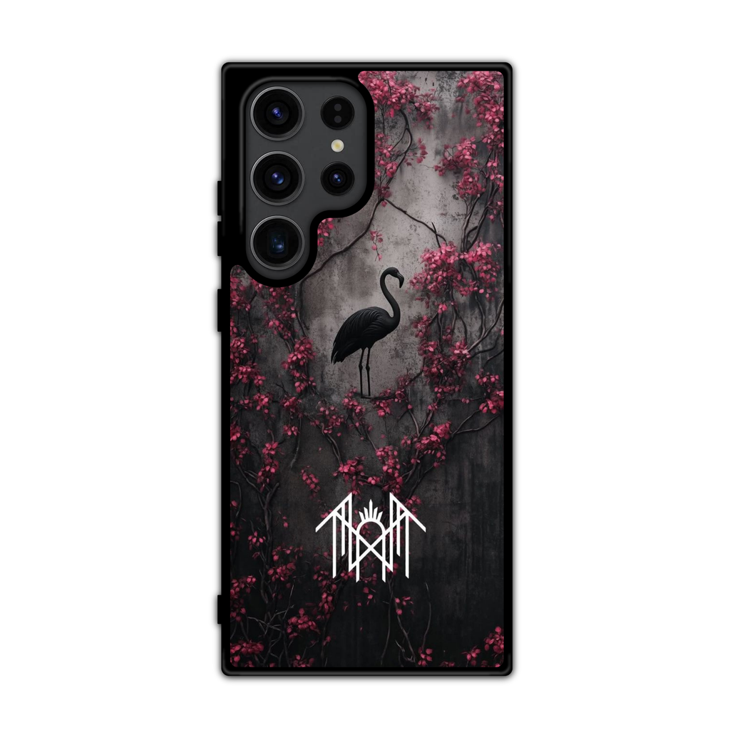 Sleep Token Phone Case For iPhone Samsung Galaxy Pixel - Sleep Token The Black Flamingo On Dark Weathered Stone Wall Background