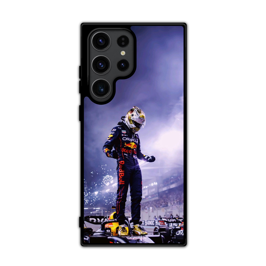 F1 Formula 1 Max Verstappen Phone Case For iPhone Samsung Galaxy Pixel - Max Verstappen The First Title Parc Fermé Salute Poster
