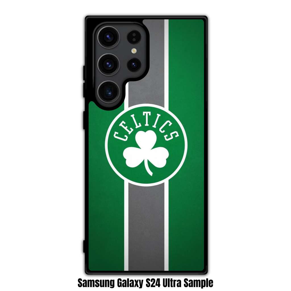 NBA Boston Celtics Phone Case For iPhone Samsung Galaxy Pixel - Boston Celtics The Vertical Shamrock Stripe Poster