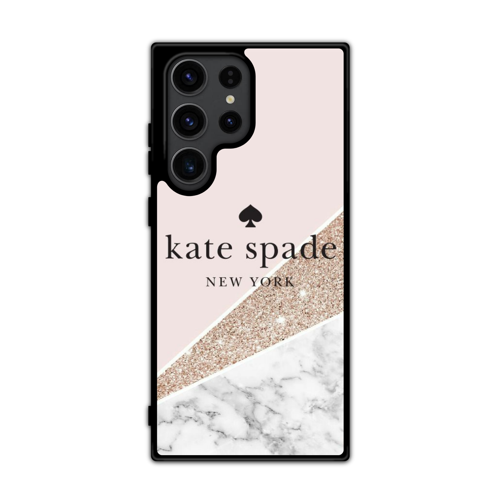 Kate Spade Phone Case For iPhone Samsung Galaxy Pixel - Kate Spade Rose Gold Marble Glitter Pattern