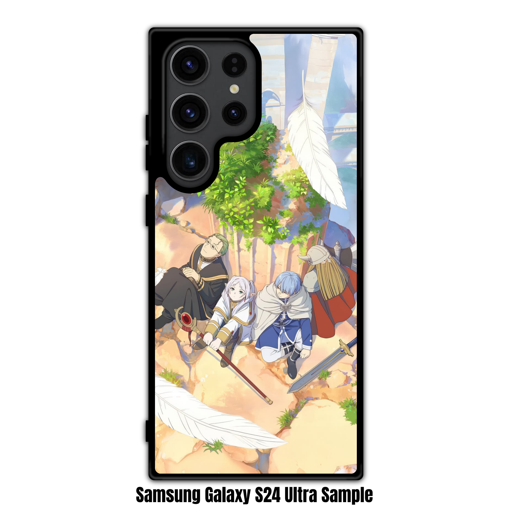 Frieren Beyond Journeys End Phone Case For iPhone Samsung Galaxy Pixel - The Hero Party Resting On Rocky Terrain