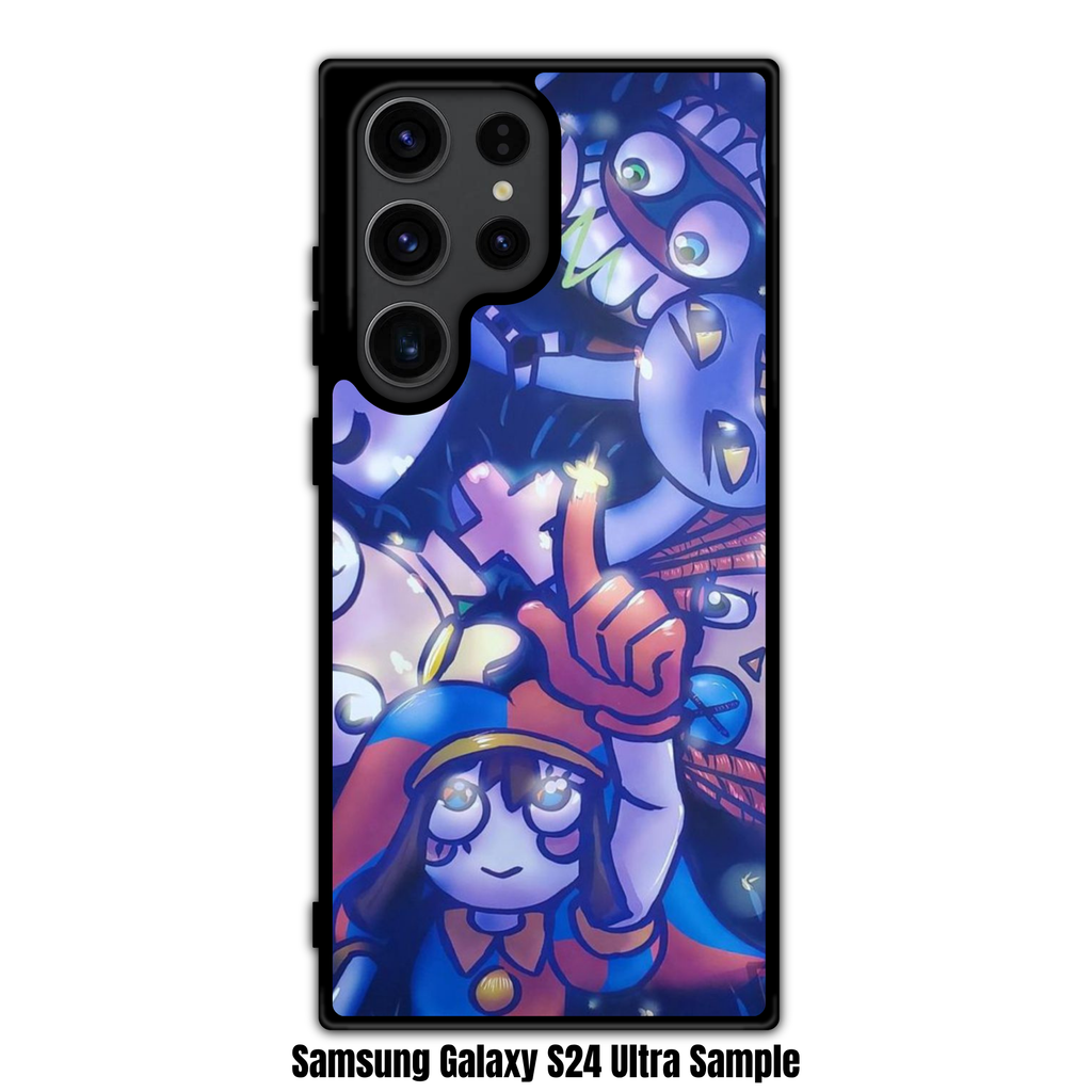 The Amazing Digital Circus Phone Case For iPhone Samsung Galaxy Pixel - Pomni Jax And Friends On Starry Blue Background