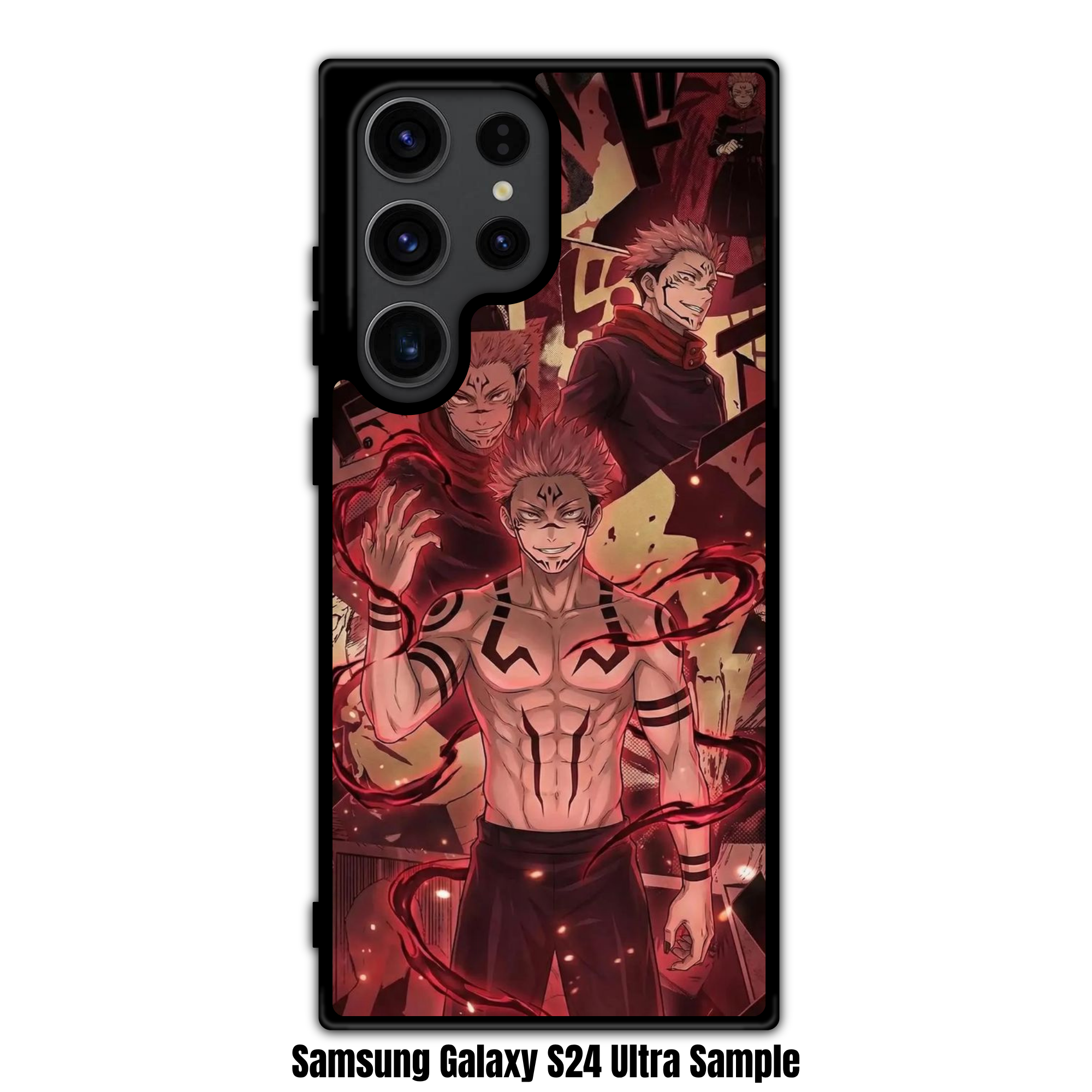 Jujutsu Kaisen Sukuna Phone Case For iPhone Samsung Galaxy Pixel - Ryomen Sukuna Cursed Energy Manga Collage Art