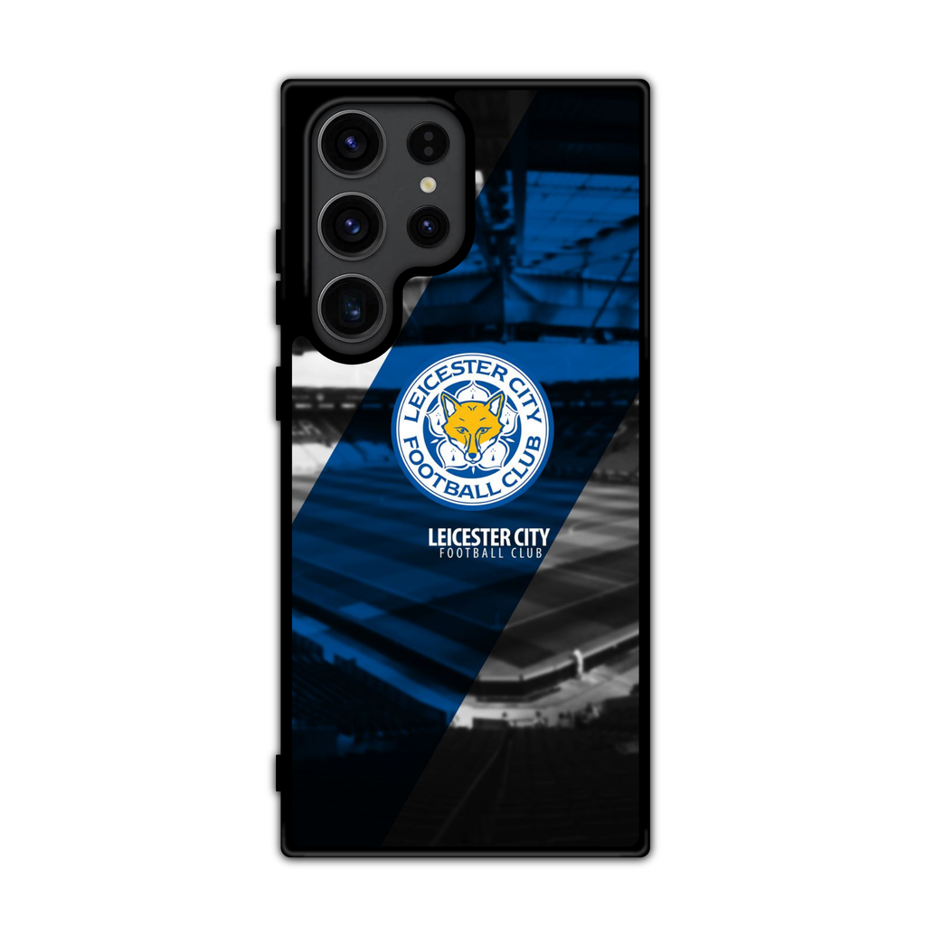 Leicester City FC Phone Case For iPhone Samsung Galaxy Pixel - Leicester City FC Crest On Stadium Background