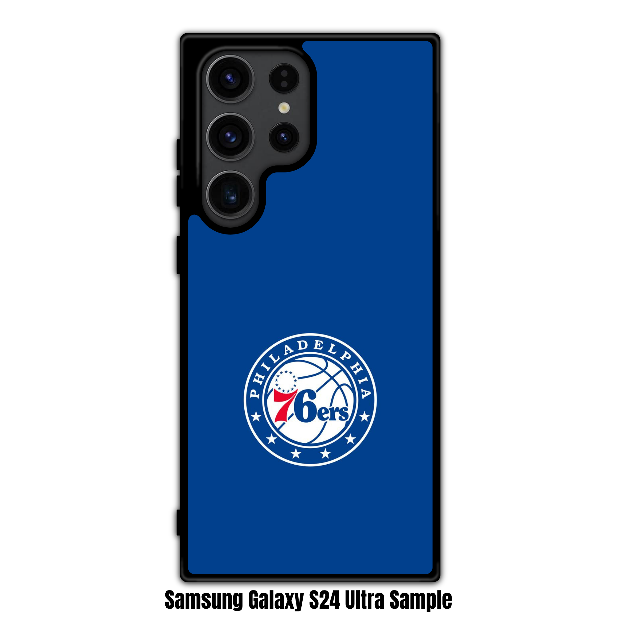 NBA Philadelphia 76ers Phone Case For iPhone Samsung Galaxy Pixel - Philadelphia 76ers Logo On Blue Background