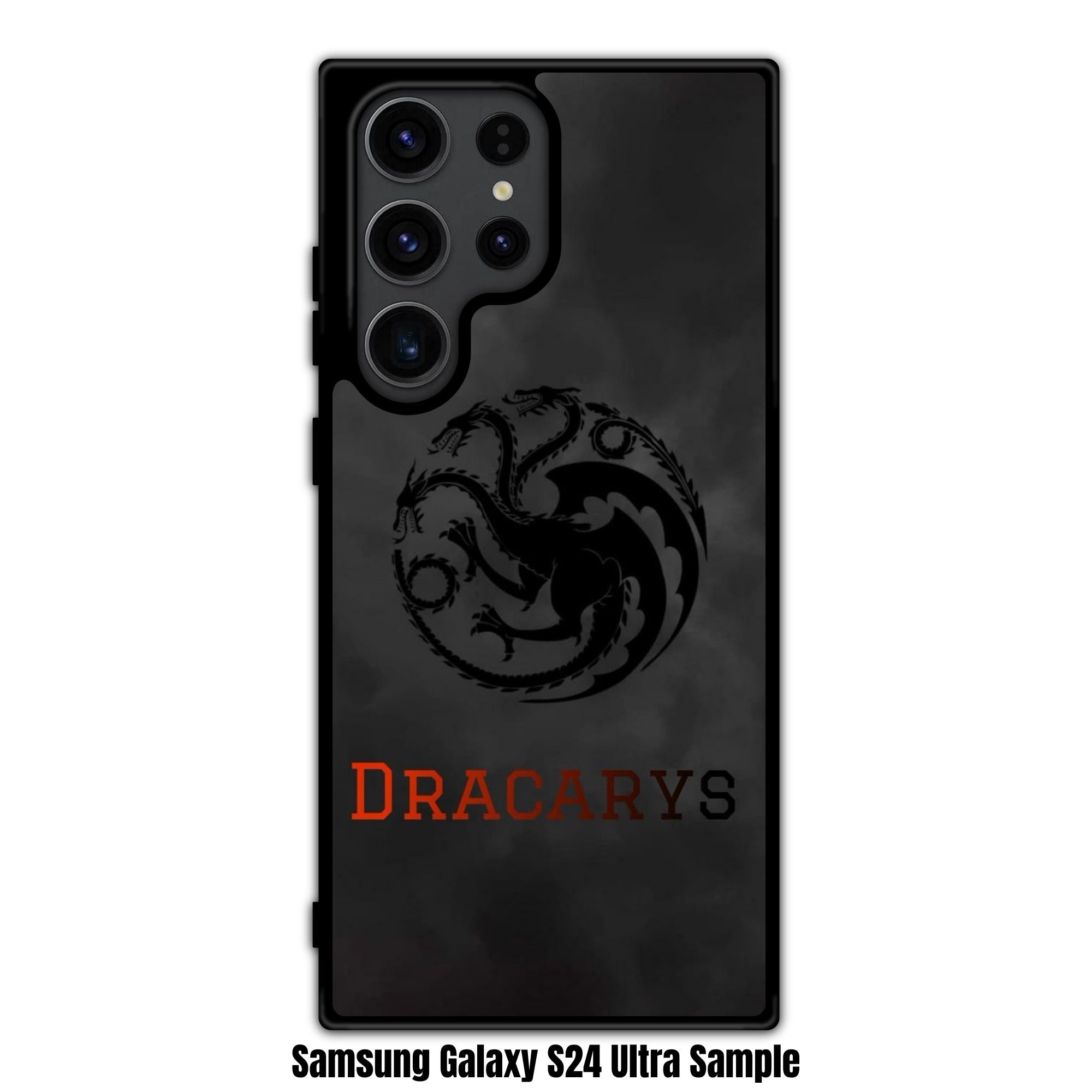 House Of The Dragon Phone Case For iPhone Samsung Galaxy Pixel - House Of The Dragon Dracarys Sigil Poster In Dark Grey Cloudy Background