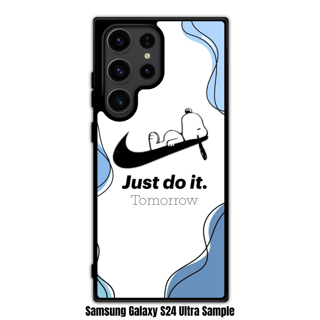 Nike Snoopy Phone Case For iPhone Samsung Galaxy Pixel - Nike Snoopy Just Do It Tomorrow Art