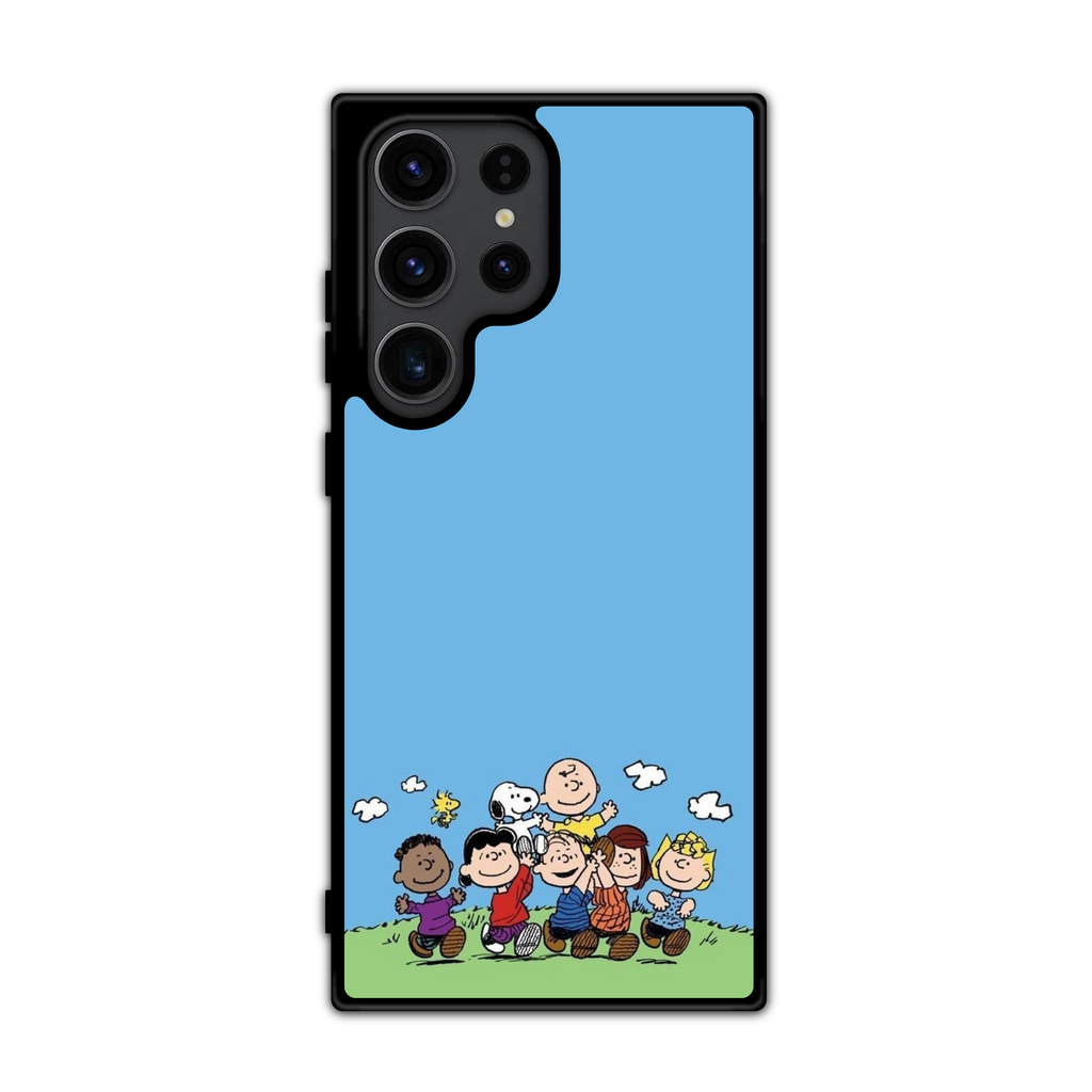 Peanuts Snoopy Phone Case For iPhone Samsung Galaxy Pixel - Peanuts Snoopy And Friends Blue Sky Poster