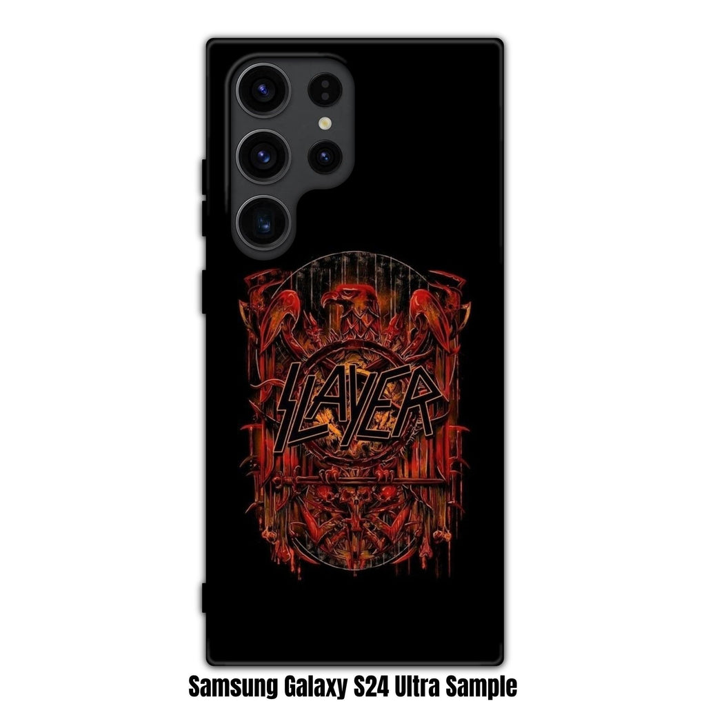 Slayer Phone Case For iPhone Samsung Galaxy Pixel - Slayer Red Eagle And Sword Logo On Black Background