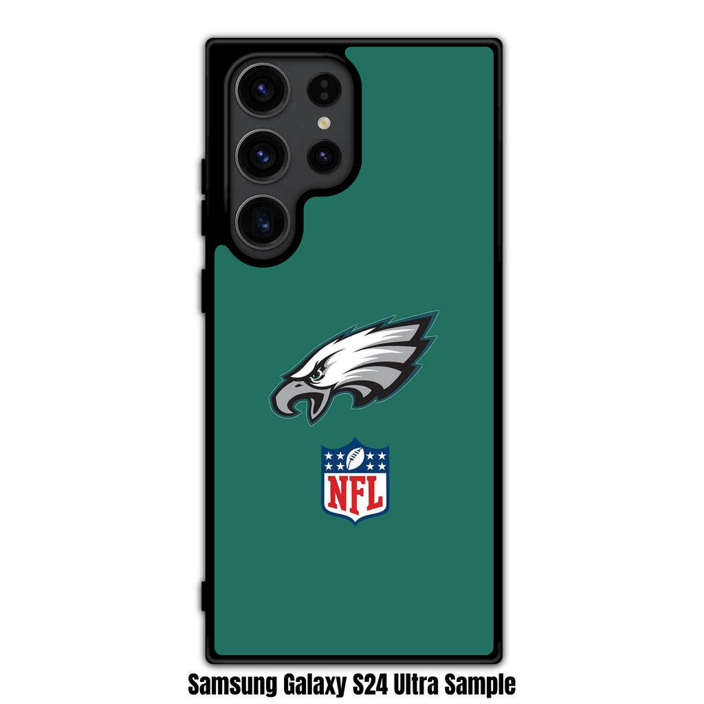NFL Philadelphia Eagles Phone Case For iPhone Samsung Galaxy Pixel - Philadelphia Eagles Logo And NFL Shield On Green Background