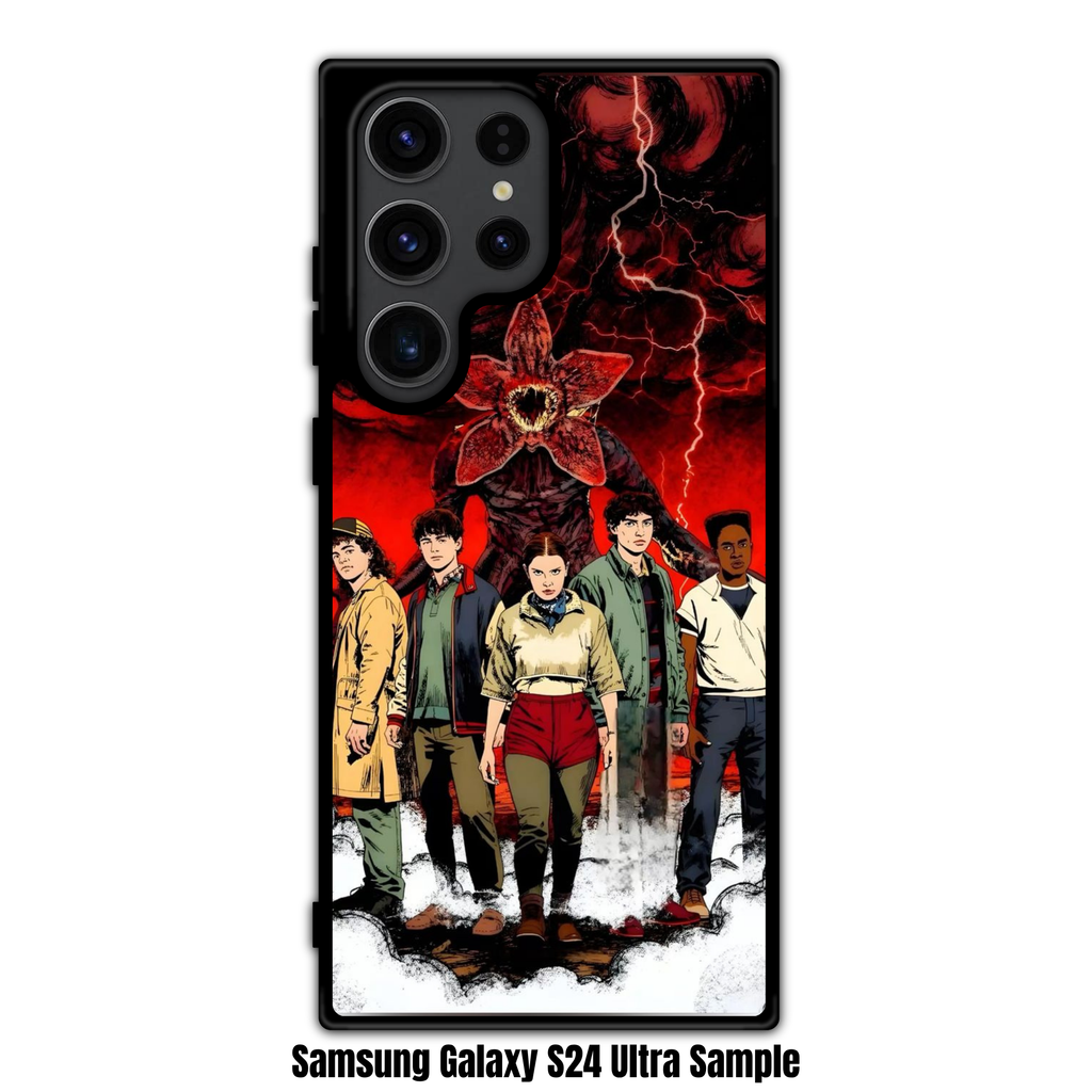 Stranger Things Phone Case For iPhone Samsung Galaxy Pixel - Stranger Things Hawkins Heroes And Demogorgon Art