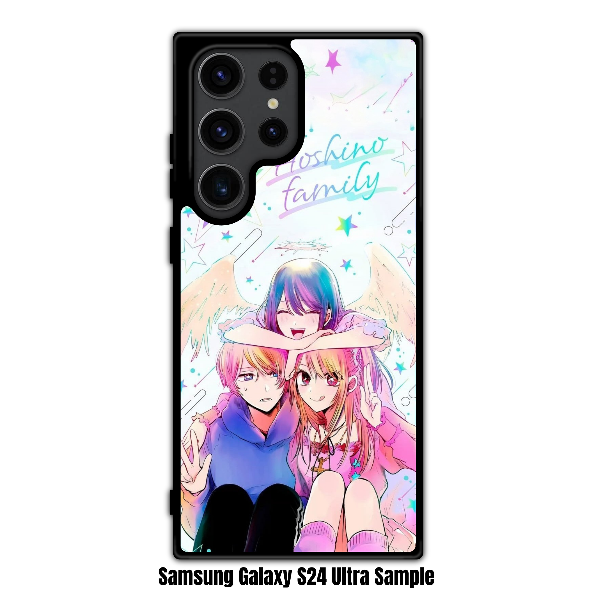 Oshi No Ko Phone Case For iPhone Samsung Galaxy Pixel - The Hoshino Family In Pastel Color Art Style
