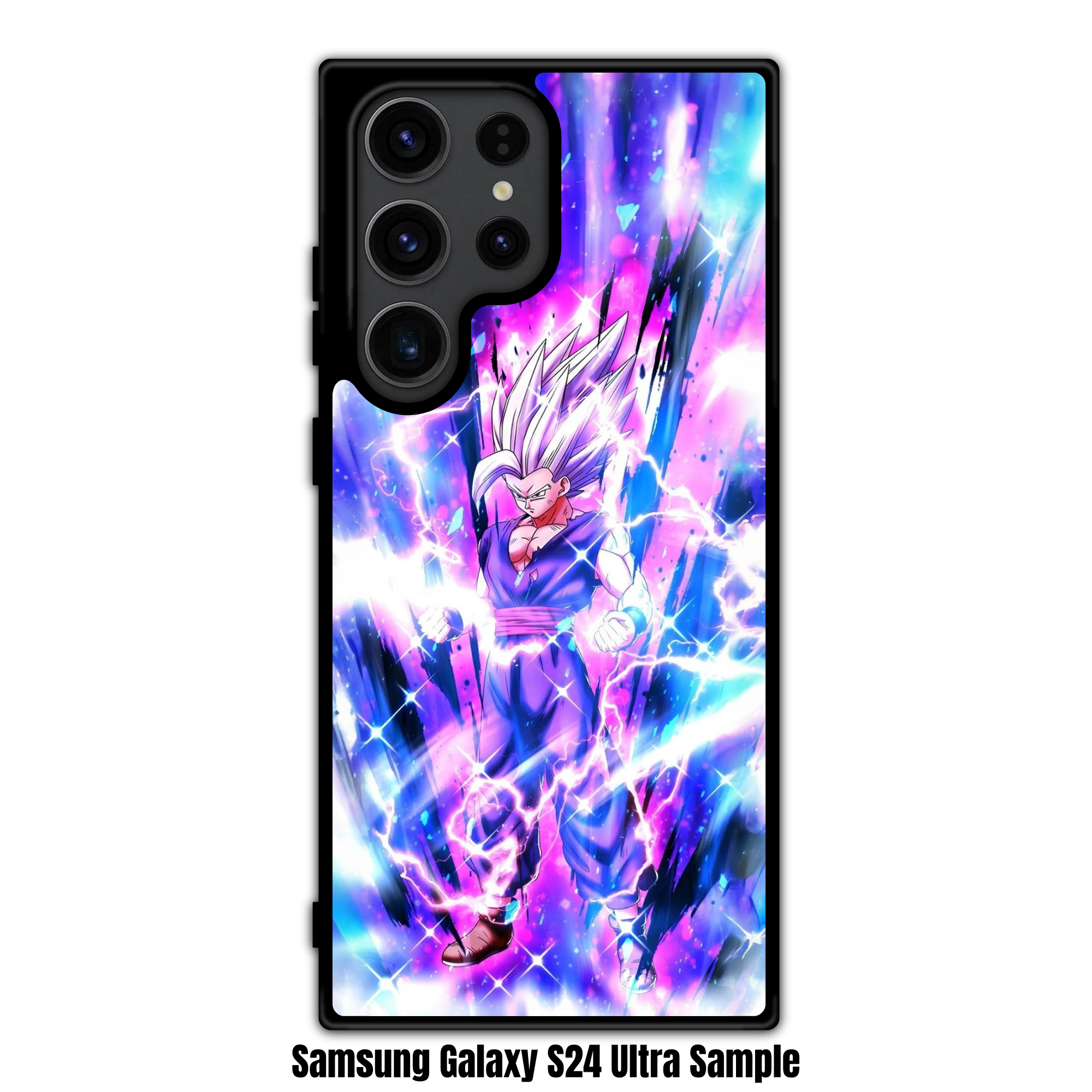 Dragon Ball Gohan Phone Case For iPhone Samsung Galaxy Pixel - Beast Gohan Purple Energy Aura And White Lightning Poster