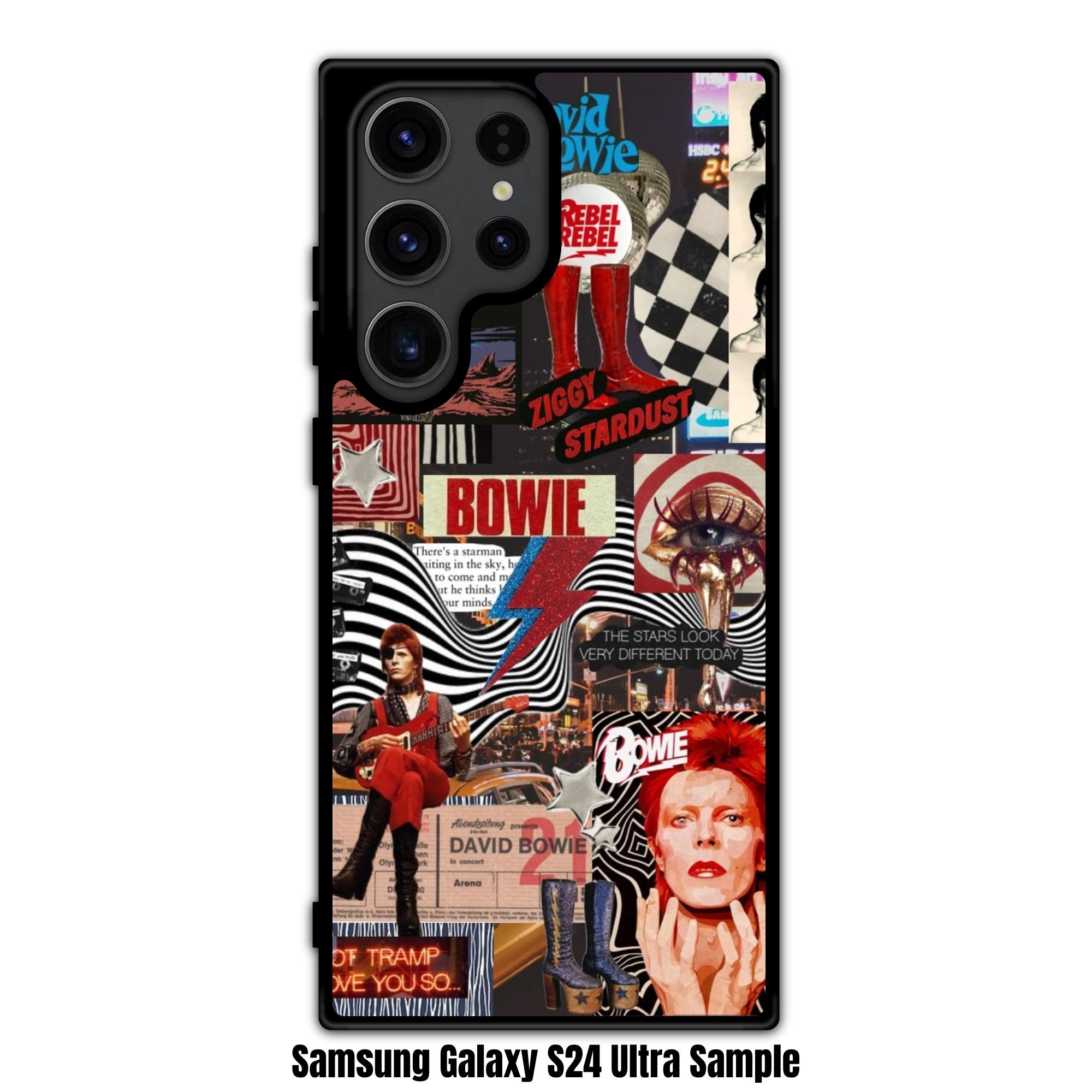 David Bowie Phone Case For iPhone Samsung Galaxy Pixel - David Bowie Retro Pop Art Collage Wall Poster