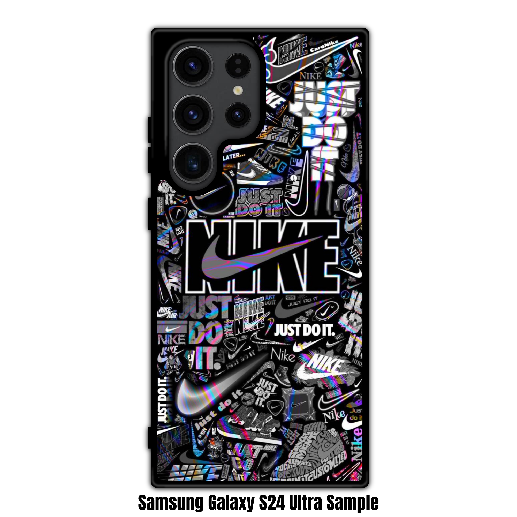 Nike Phone Case For iPhone Samsung Galaxy Pixel - Nike Graffiti Collage Black And White Art