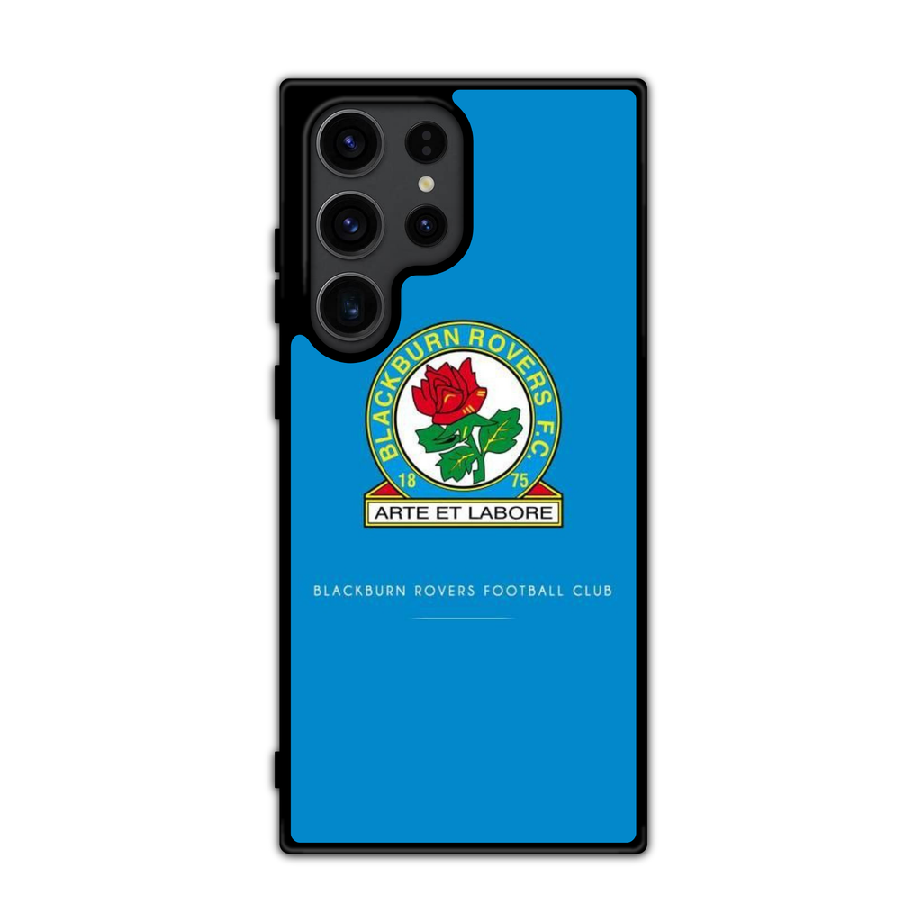 Blackburn Rovers FC Phone Case For iPhone Samsung Galaxy Pixel - Blackburn Rovers FC Crest On Blue Background With Full Club Name