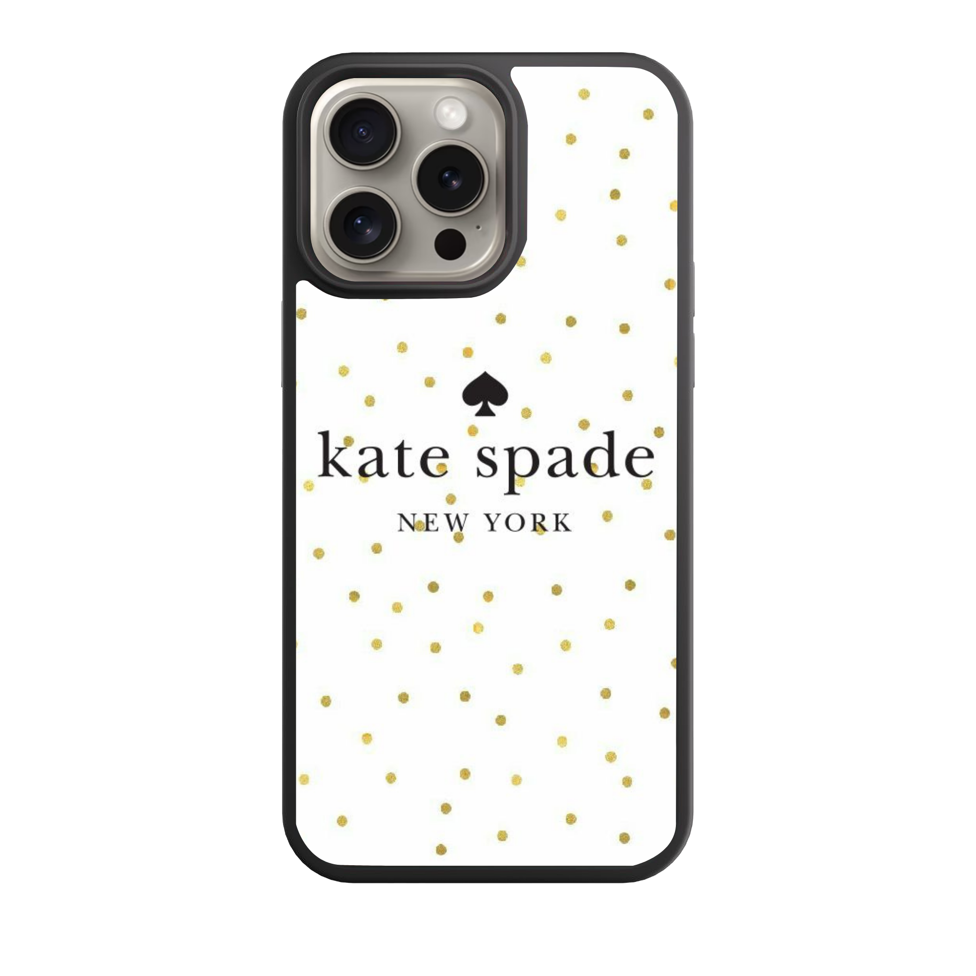 Kate Spade Phone Case For iPhone Samsung Galaxy Pixel - Kate Spade Gold Polka Dots