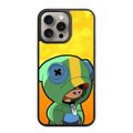 Brawl Stars Leon Phone Case For iPhone Samsung Galaxy Pixel - Leon On Yellow Bokeh Background