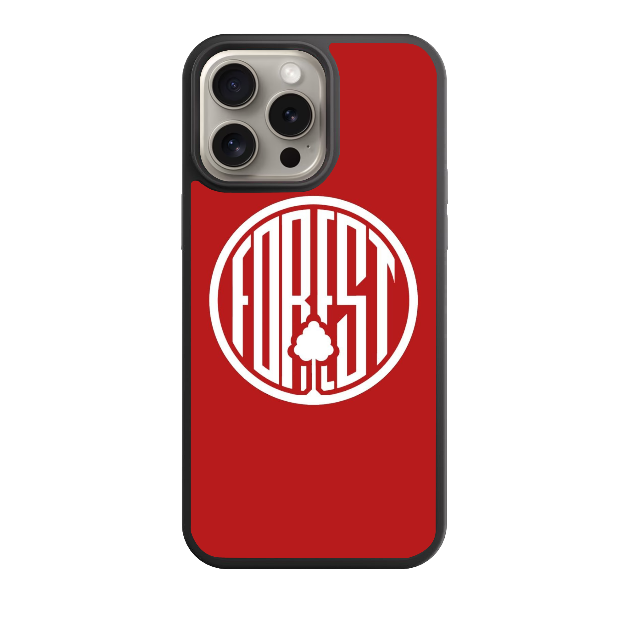 Nottingham Forest FC Phone Case For iPhone Samsung Galaxy Pixel - Nottingham Forest FC Retro Roundel Logo On Red Background