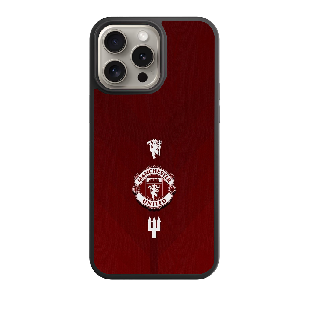 Manchester United FC Phone Case For iPhone Samsung Galaxy Pixel - Manchester United FC Red Devil Trio Minimalist Poster