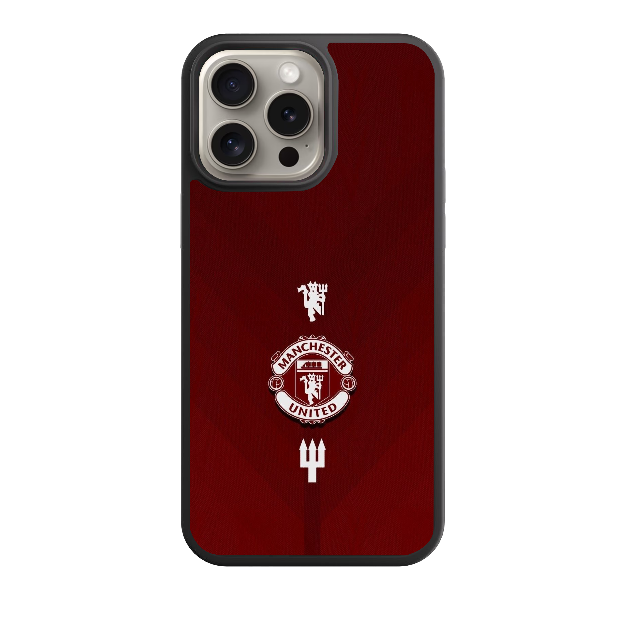 Manchester United FC Phone Case For iPhone Samsung Galaxy Pixel - Manchester United FC Red Devil Trio Minimalist Poster