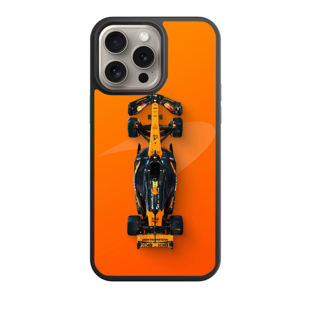 F1 Formula 1 Lando Norris Phone Case For iPhone Samsung Galaxy Pixel - Lando Norris MCL38 Race Car Orange Background Art