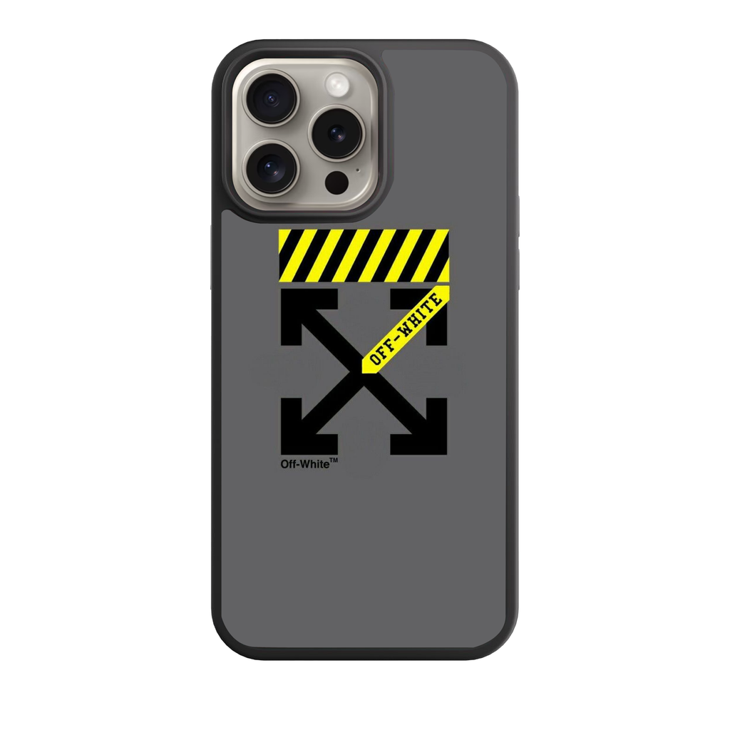 Off White Phone Case For iPhone Samsung Galaxy Pixel - Off White Industrial Arrows On Gray Background