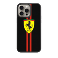 F1 Formula 1 Ferrari Phone Case For iPhone Samsung Galaxy Pixel - Ferrari Logo On Black Textured Background