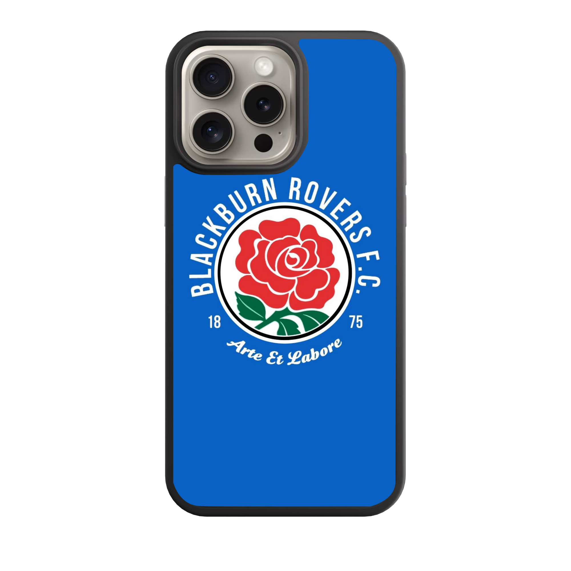 Blackburn Rovers FC Phone Case For iPhone Samsung Galaxy Pixel - Blackburn Rovers FC Crest On Blue Background