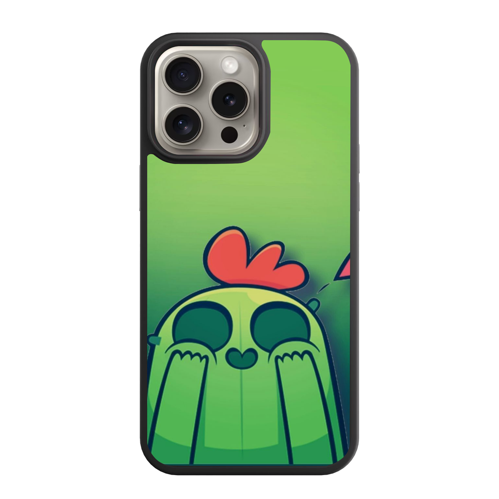 Brawl Stars Spike Phone Case For iPhone Samsung Galaxy Pixel - Spike On Green Gradient Background