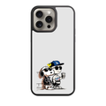 Peanuts Snoopy Phone Case For iPhone Samsung Galaxy Pixel - Peanuts Snoopy And Charlie Brown Dodgers On White Background